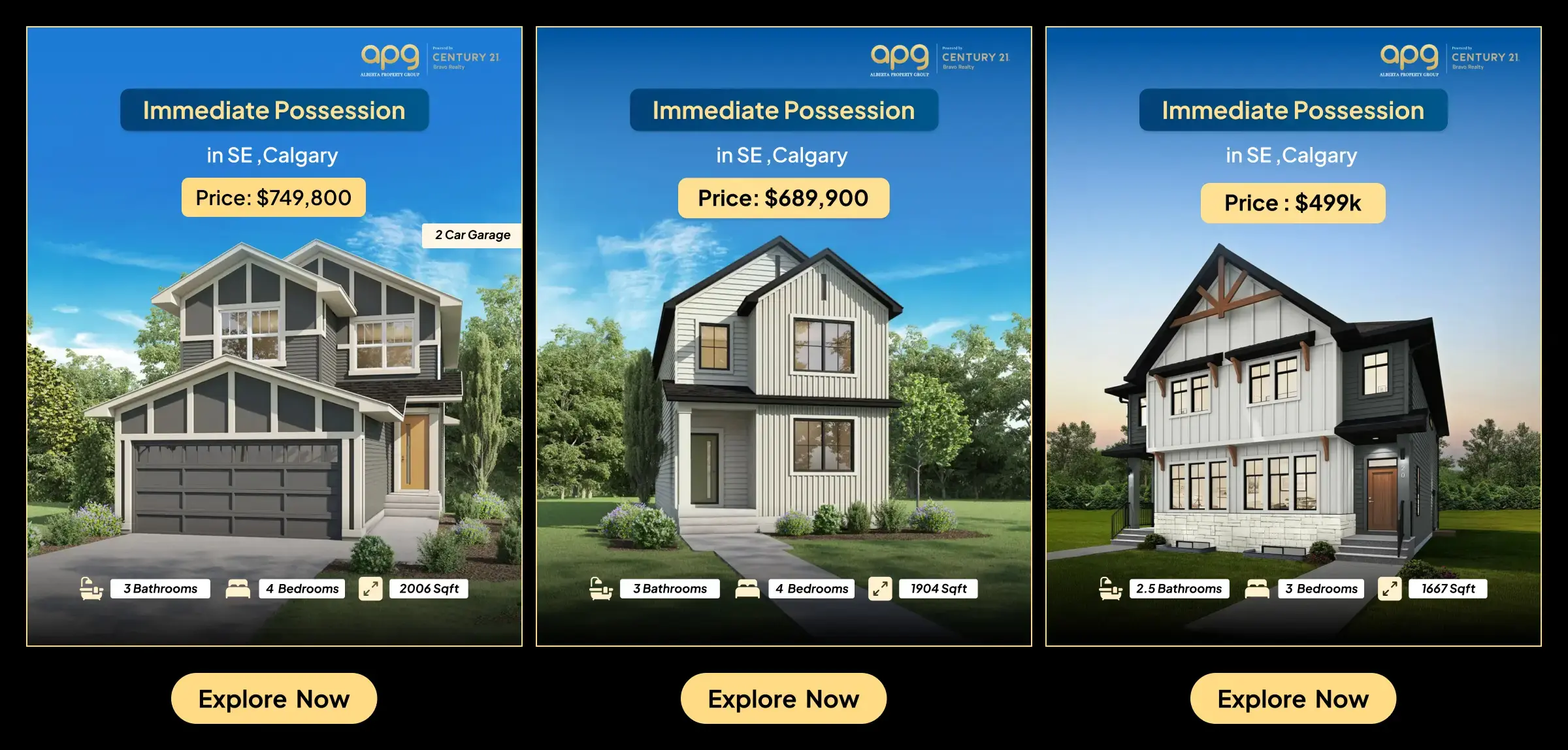 affordable homes in Southeast Calgary for immediate possession