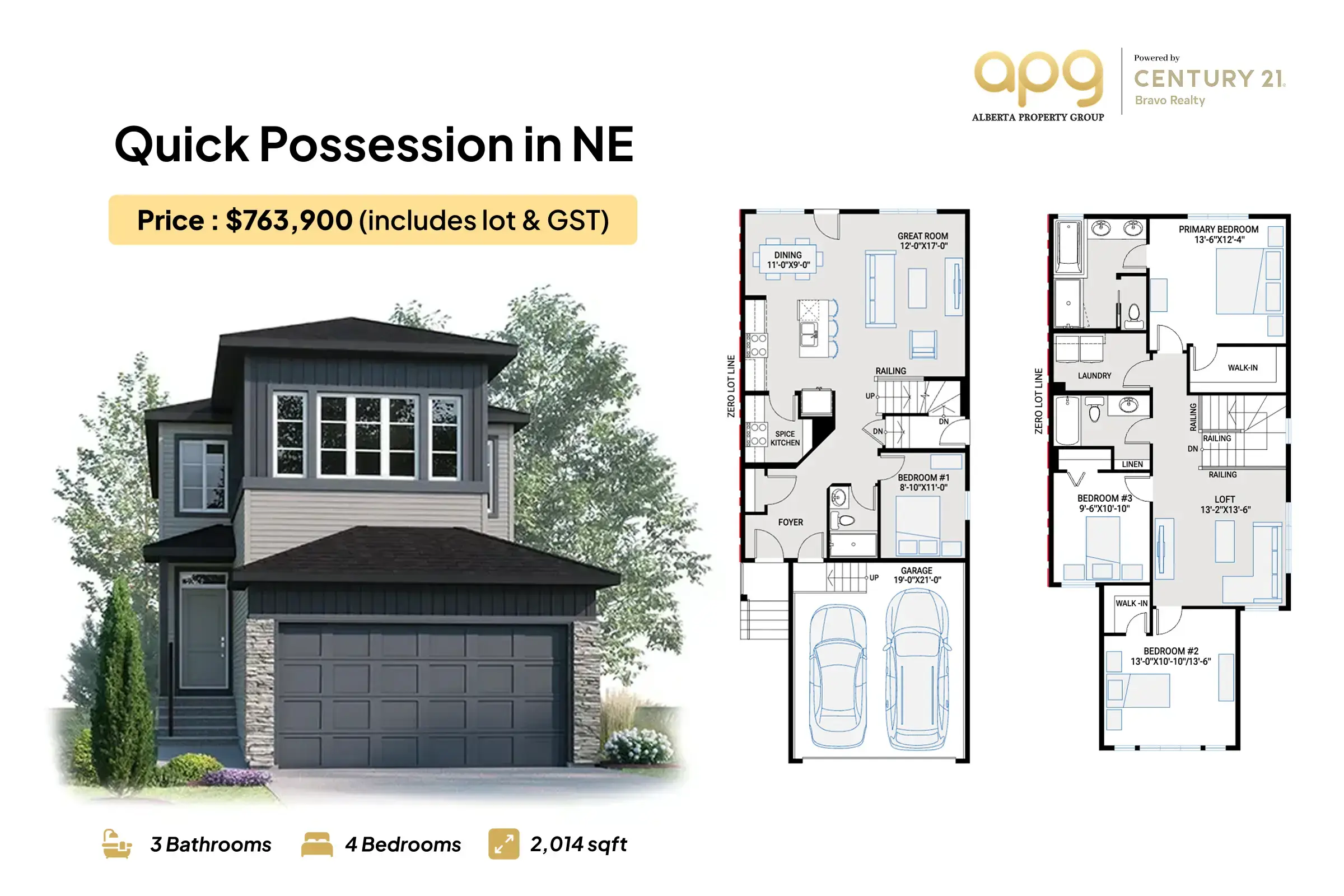 quick possession homes in NE Calgary